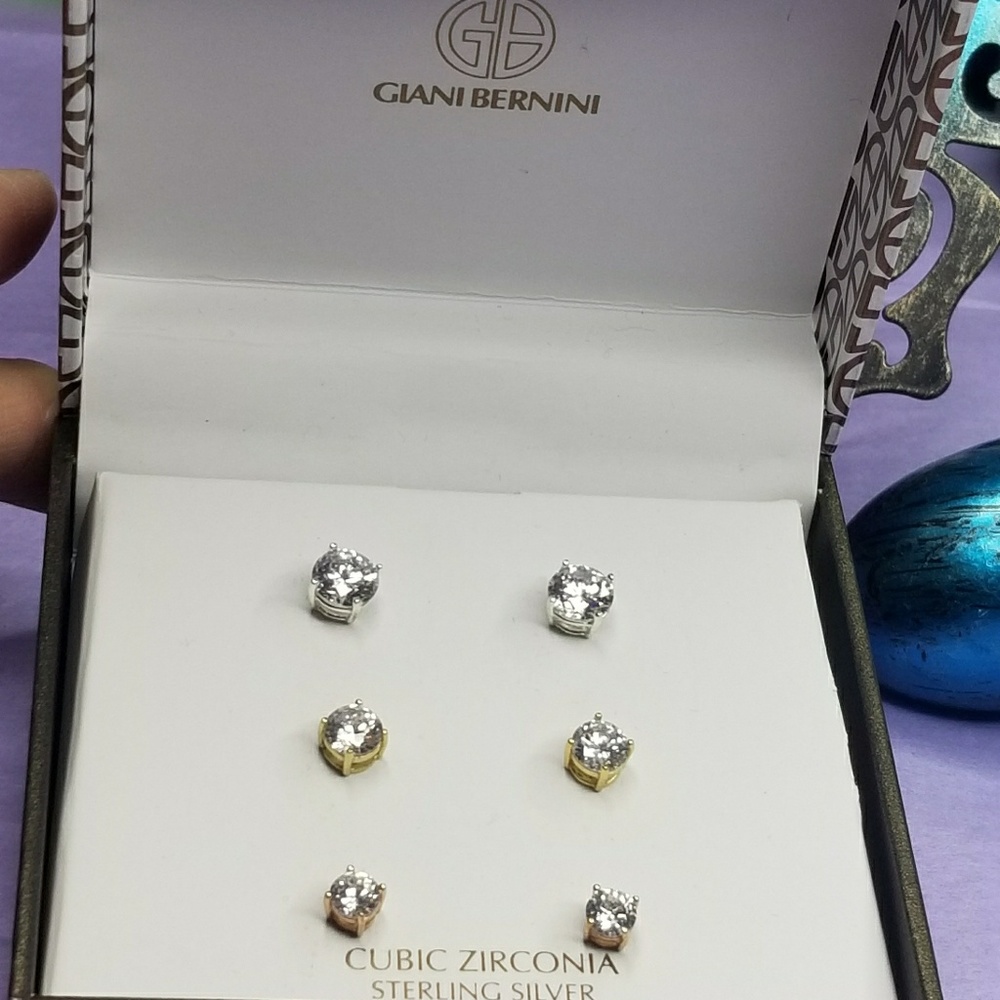 SALE Giani Bernini 18kt Rose Gold & Silver CZ - Picture 7 of 9
